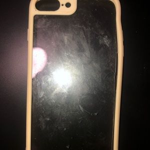 iPhone 8 Plus Pink & Clear Bumper Case